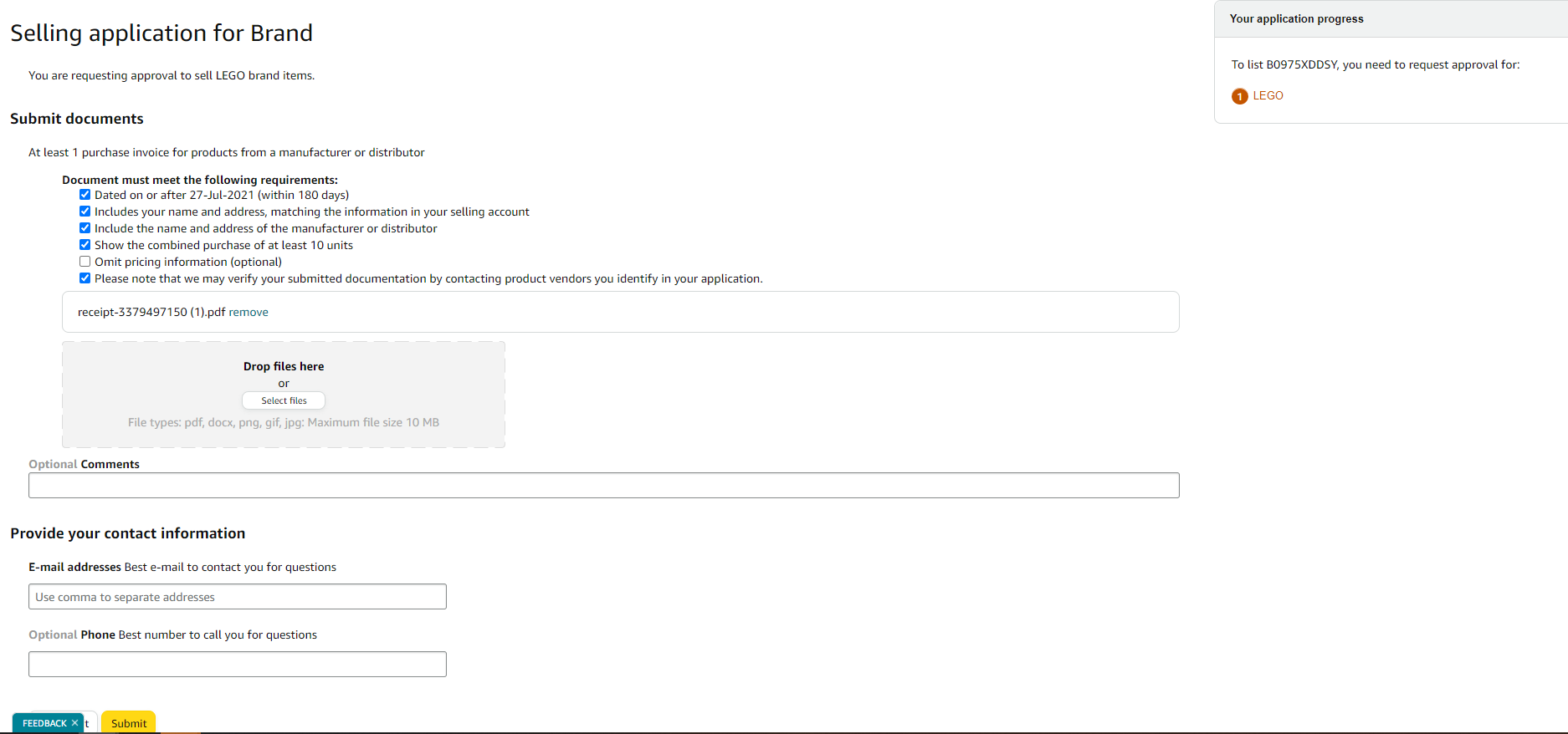 Ungating Application