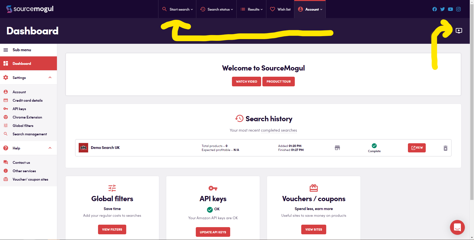 Source Mogul Dashboard