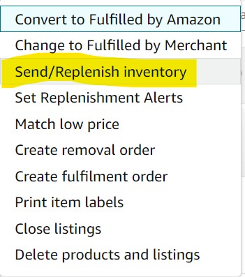 Send Inventory