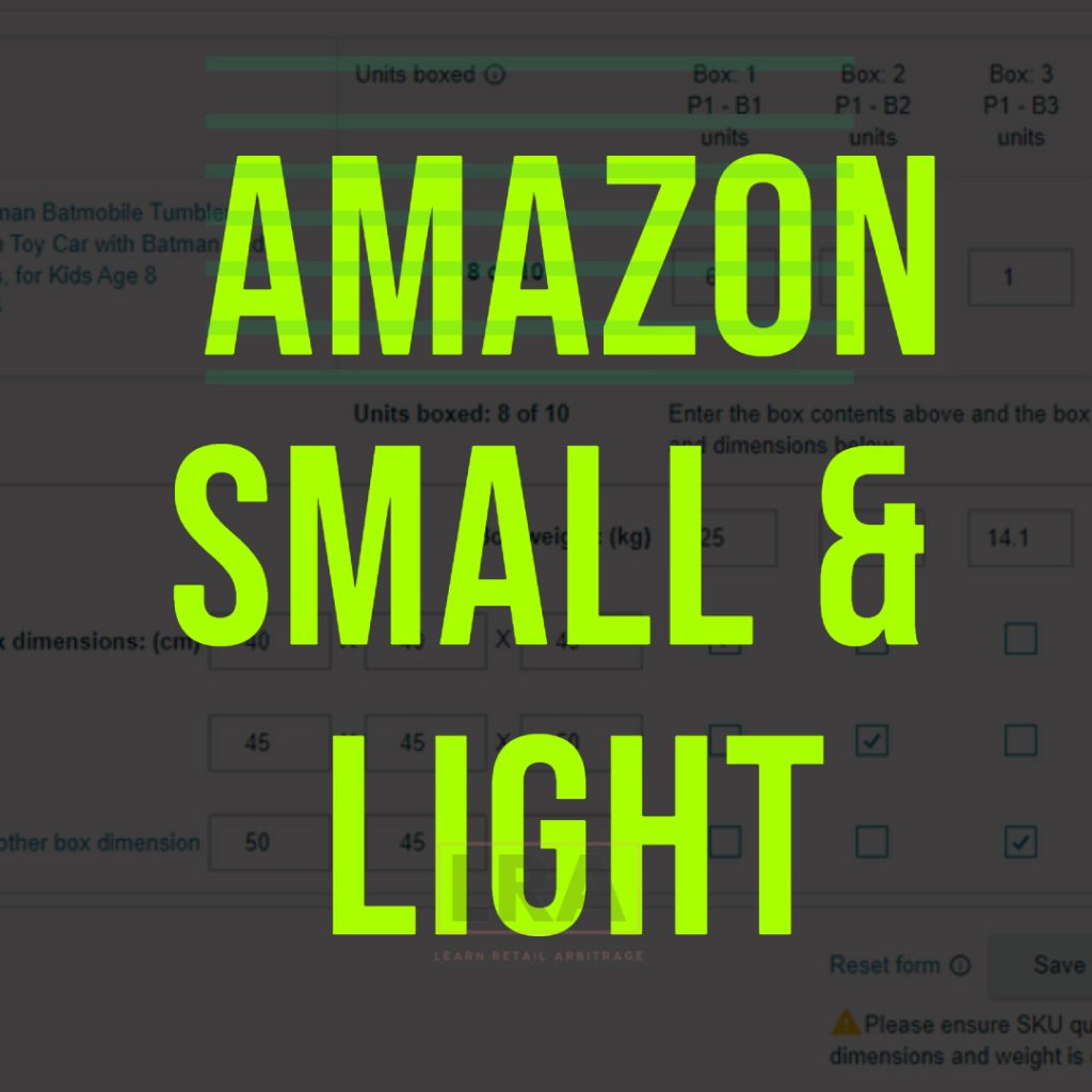 Amazon Small and Light Programme UK FBA