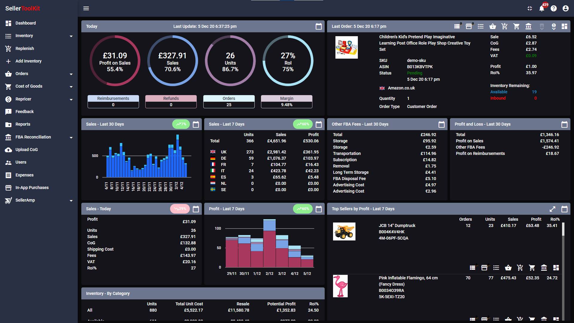 Seller Tool Kit Dashboard