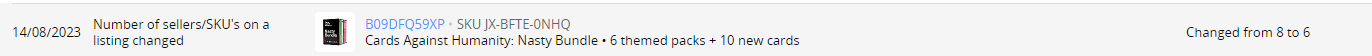 Alert Log on Sellerboard