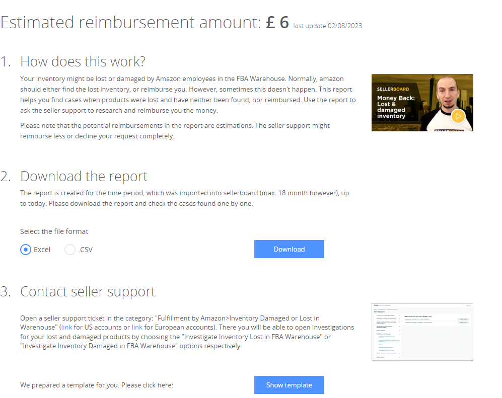 Lost and Damaged Sellerboard