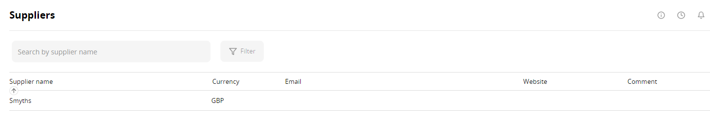 SellerBoard Suppliers