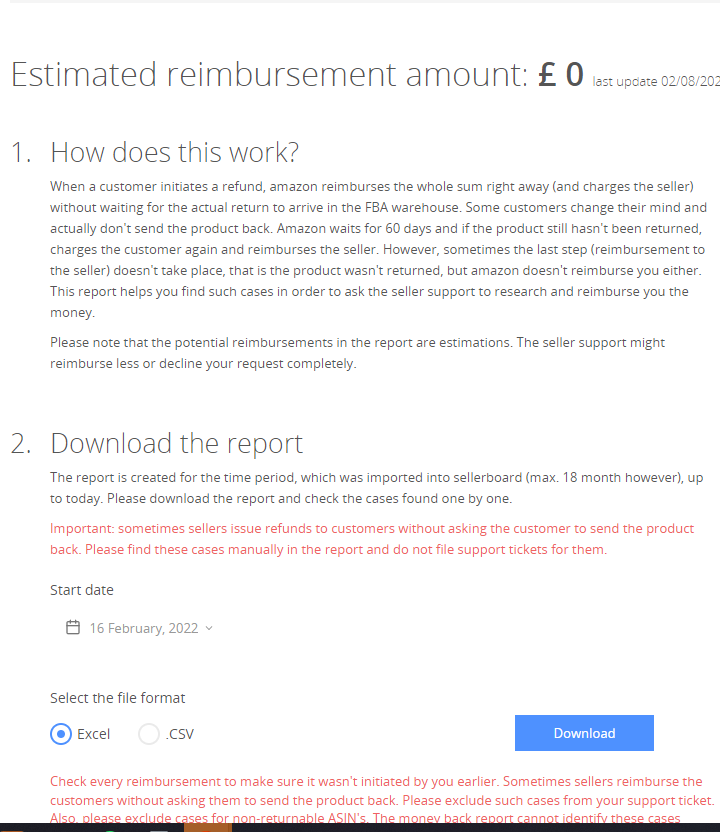 Sellerboard - Returns Refunds