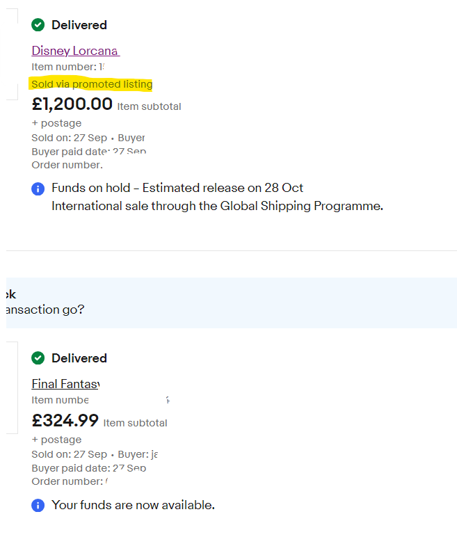 eBay Promoted Listing Ad Fee 