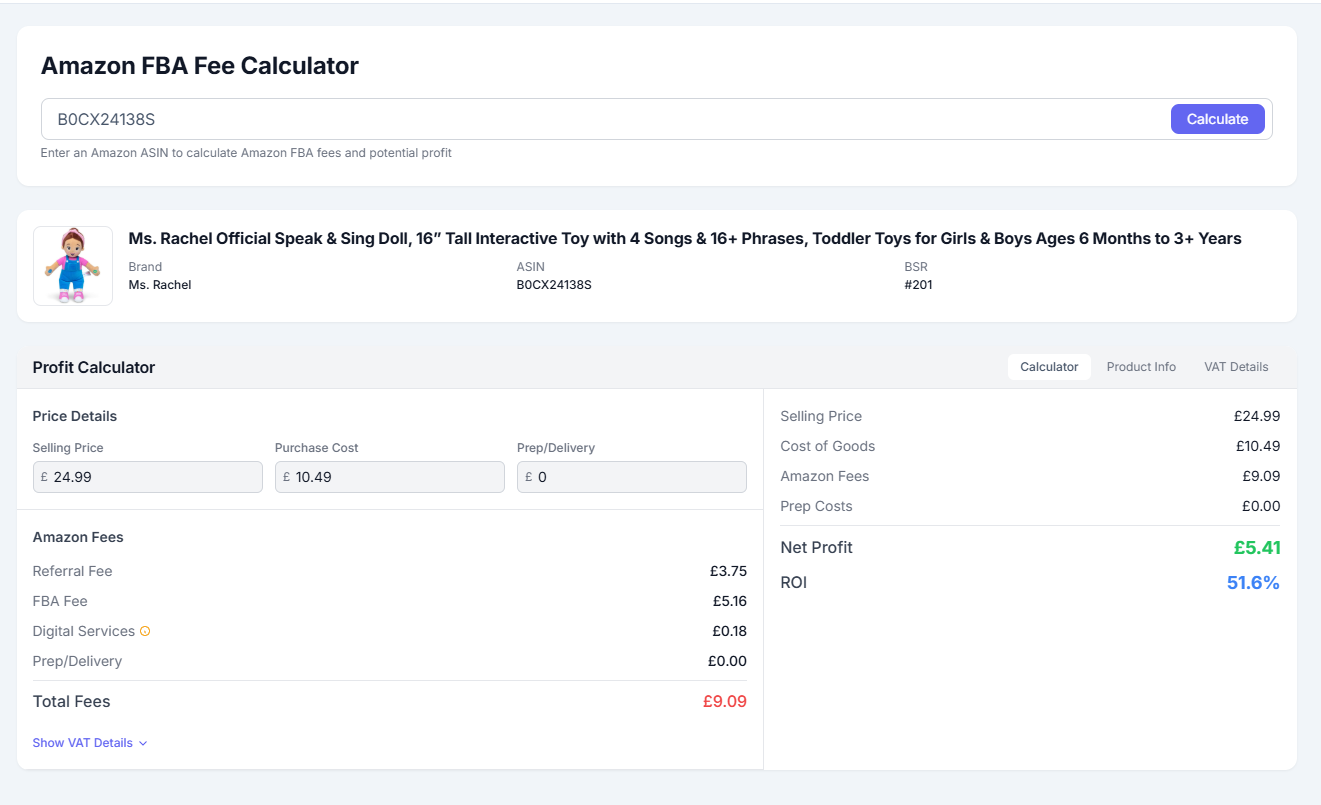 Free Amazon Fba Fee Calculator